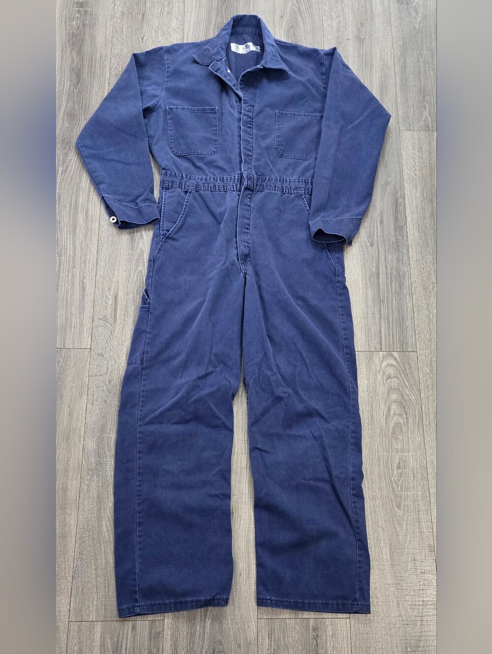 Red Kap Men’s 40 Regular Navy Cotton Coveralls Vintage Workwear Jumpsuit
